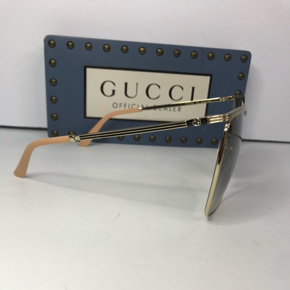 New Authentic Gucci Grey Square Ladies Sunglasses GG0820S 001 63. Made in Italy. main image 9